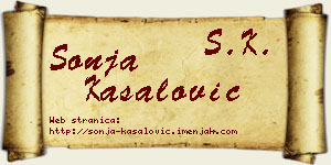Sonja Kasalović vizit kartica